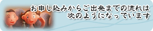 お申し込みからご出発までのながれは次のようになっています